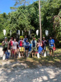 Tifton students pose for a photo as they prepare for kayaking at Ichetucknee Springs State Park in Florida.